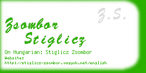 zsombor stiglicz business card